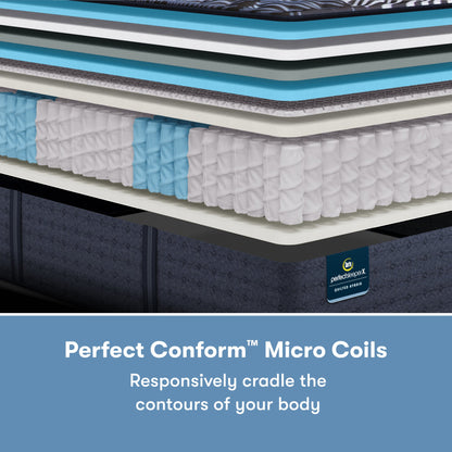 Inside look the Micro Coils of a Perfect Sleeper X Quilted Hybrid Max Firm Pillow Top Mattress || feel: Firm Pillow Top || level: Level 2